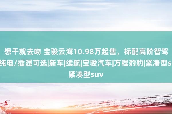 想干就去吻 宝骏云海10.98万起售，标配高阶智驾，纯电/插混可选|新车|续航|宝骏汽车|方程豹豹|紧凑型suv