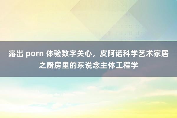 露出 porn 体验数字关心，皮阿诺科学艺术家居之厨房里的东说念主体工程学