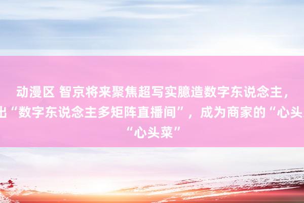 动漫区 智京将来聚焦超写实臆造数字东说念主，推出“数字东说念主多矩阵直播间”，成为商家的“心头菜”